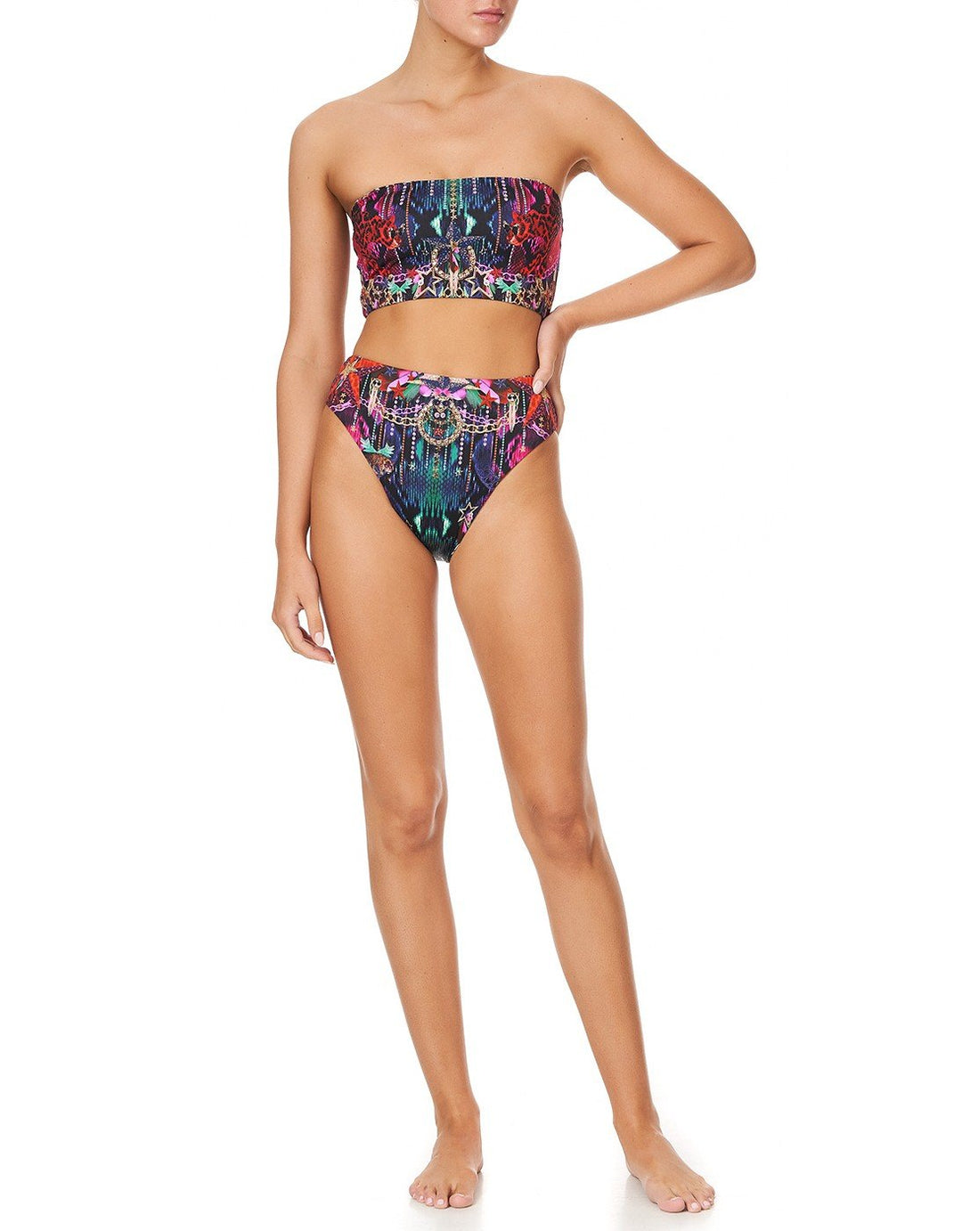 Camilla Reversible Wide Bandeau Bikini Top, Rocket Woman