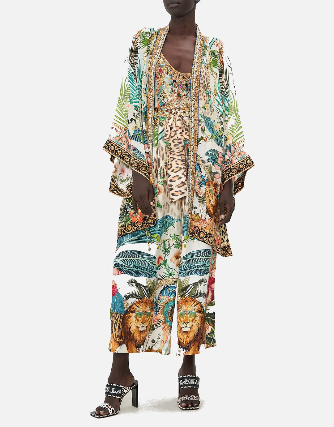 Camilla Short Layer with Neckband, Royalty Loyalty Silk Floral Robe