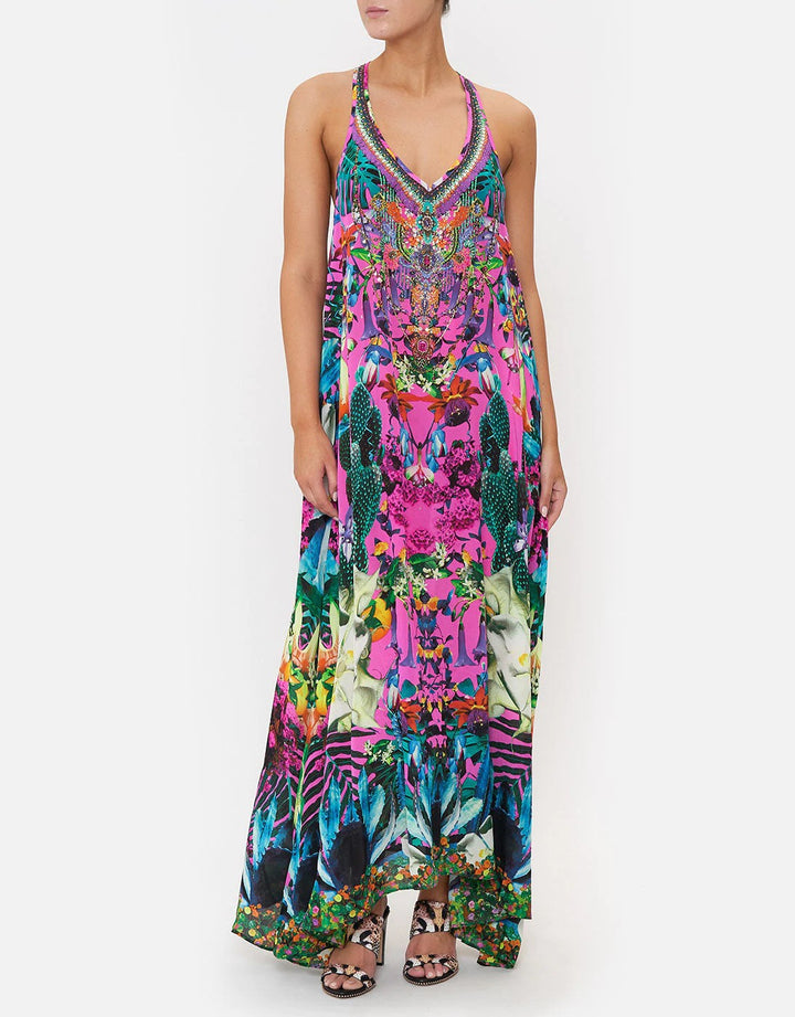 Camilla V Neck Racerback Dress, Exotica Erotica - Designer Resortwear