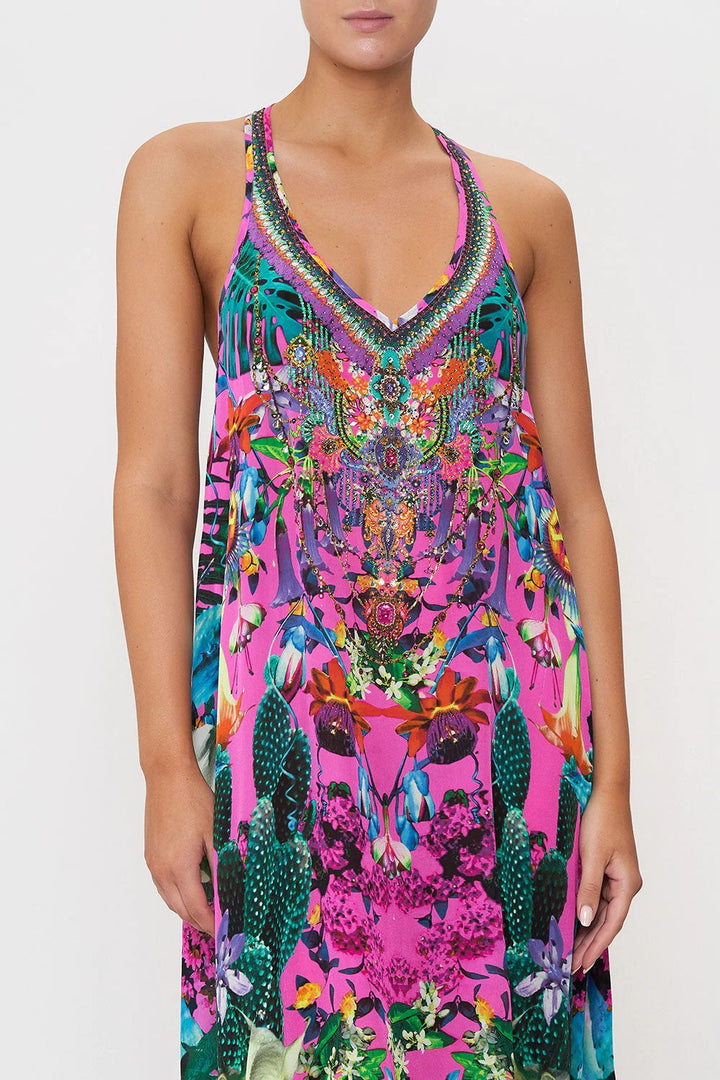 Camilla V Neck Racerback Dress, Exotica Erotica - Designer Resortwear