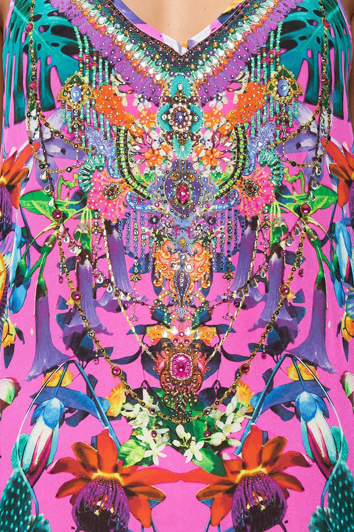 Camilla V Neck Racerback Dress, Exotica Erotica - Designer Resortwear