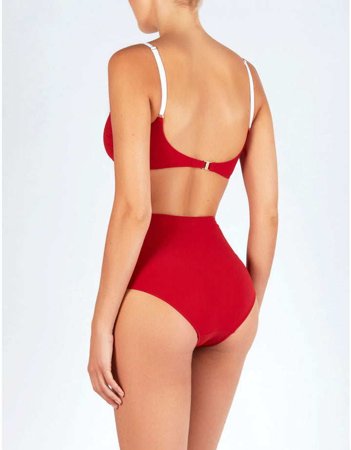 Evarae REI DIAMOND TOP IN RED/WHITE MATTE