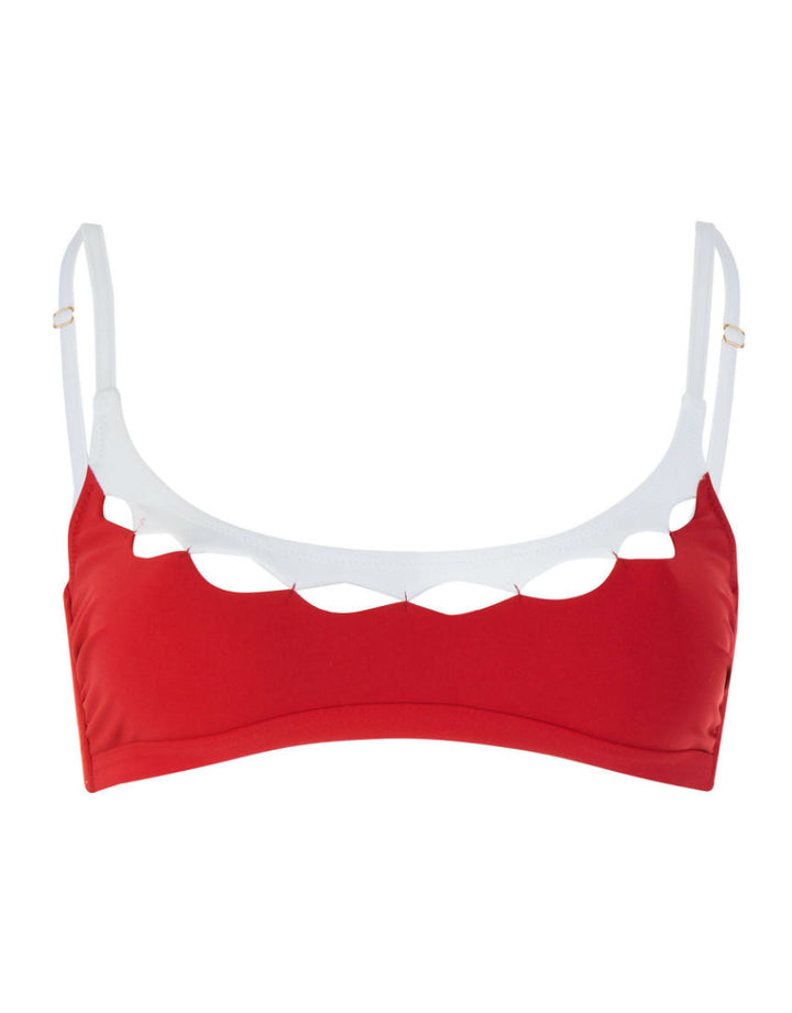 Evarae REI DIAMOND TOP IN RED/WHITE MATTE