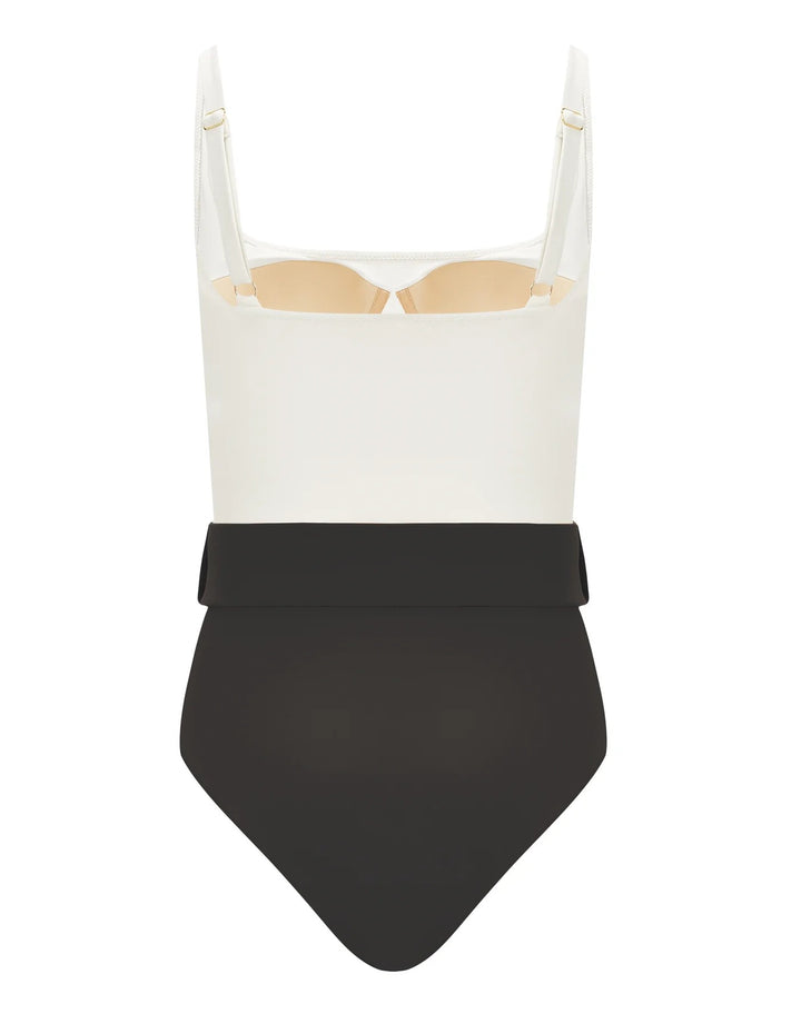 Cassandra One Piece Swimsuit Black & Cream