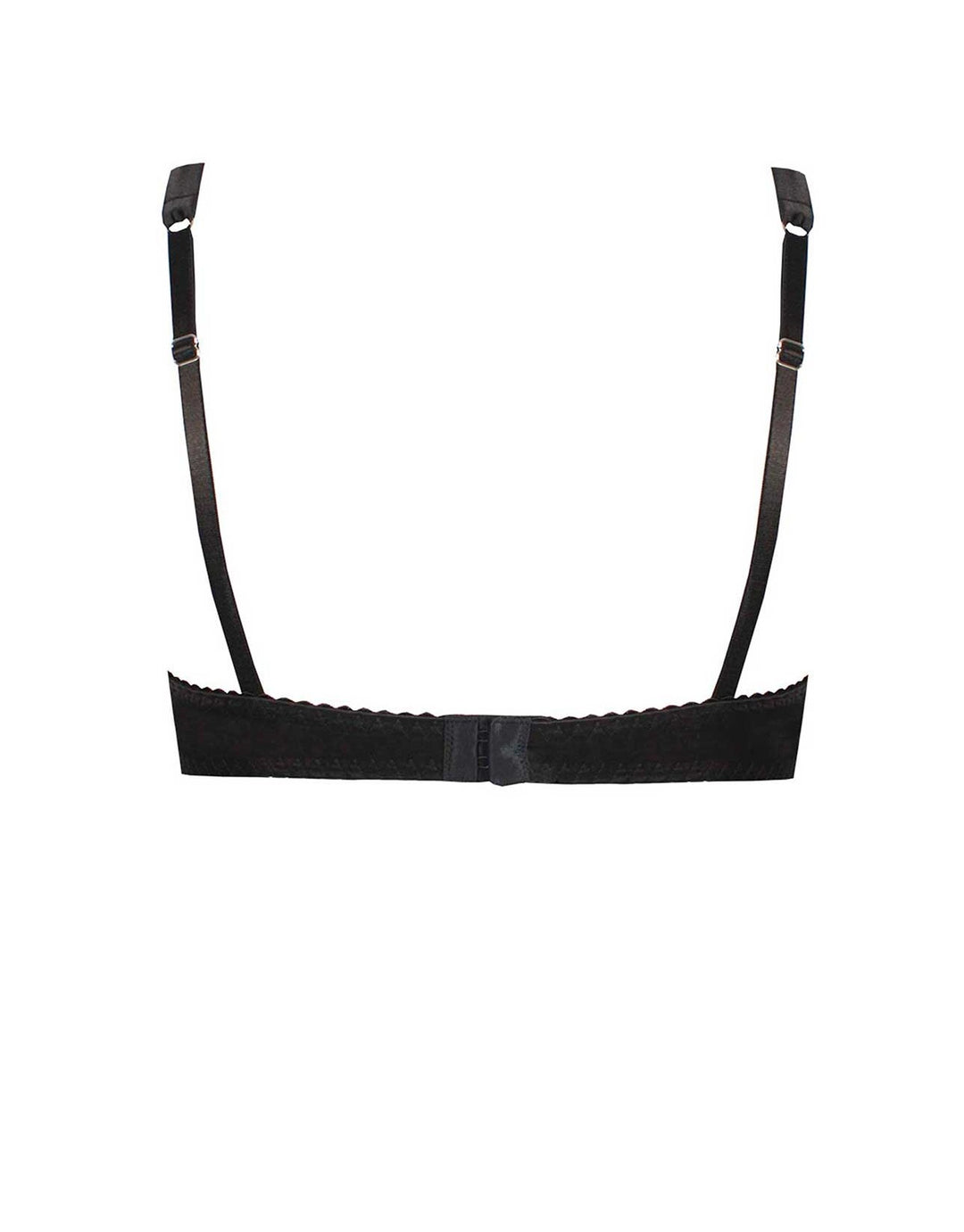 Fleur of England Signature Black Lace & Silk Balcony Bra