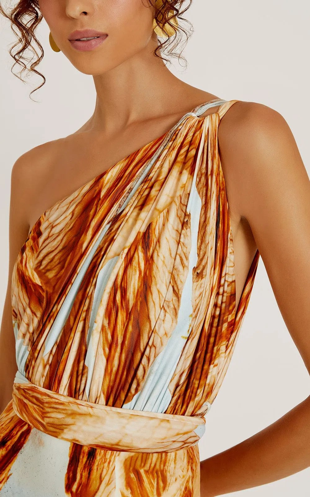 Lenny Niemeyer Greek Shoulder One Piece Swimsuit in Petal