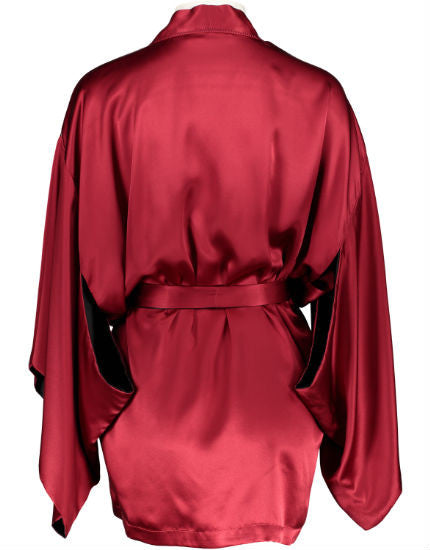 Helen Sanchez Portia Flamenco Red Silk Kimono