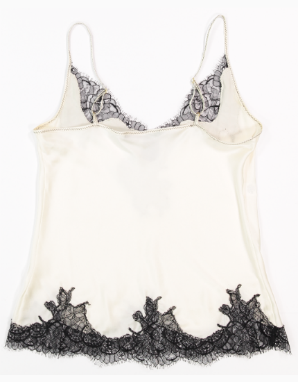 Helen Sanchez Portia Ivory Silk & Lace Camisole