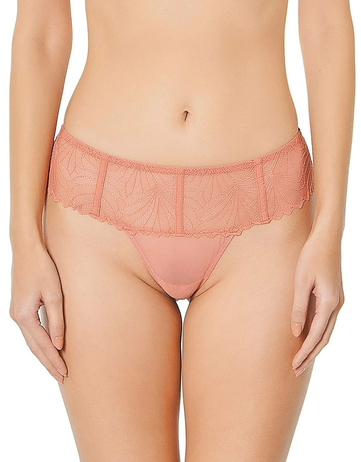 Huit Lenna Lace Thong in Sienna