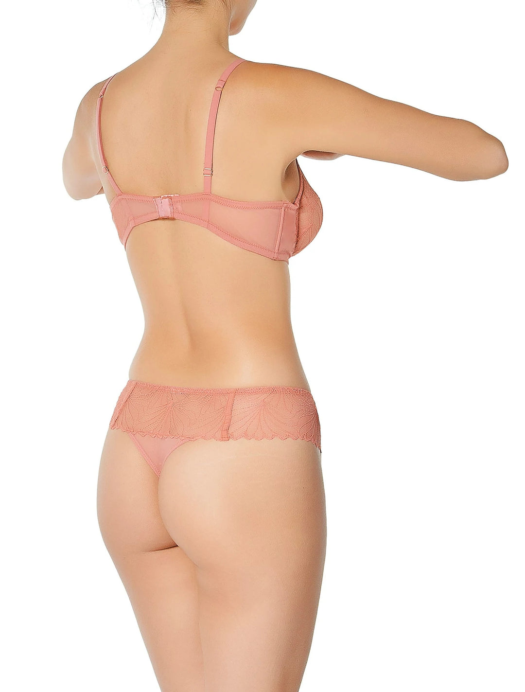 Huit Lenna Lace Thong in Sienna