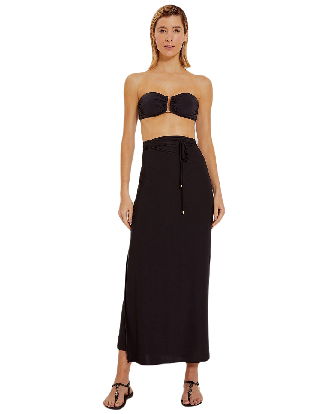 Lenny Niemeyer black sarong swimwear cover up