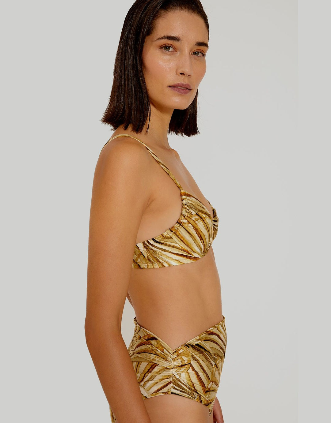 Lenny Niemeyer High Waist Bikini Bottom Amalfi gold print