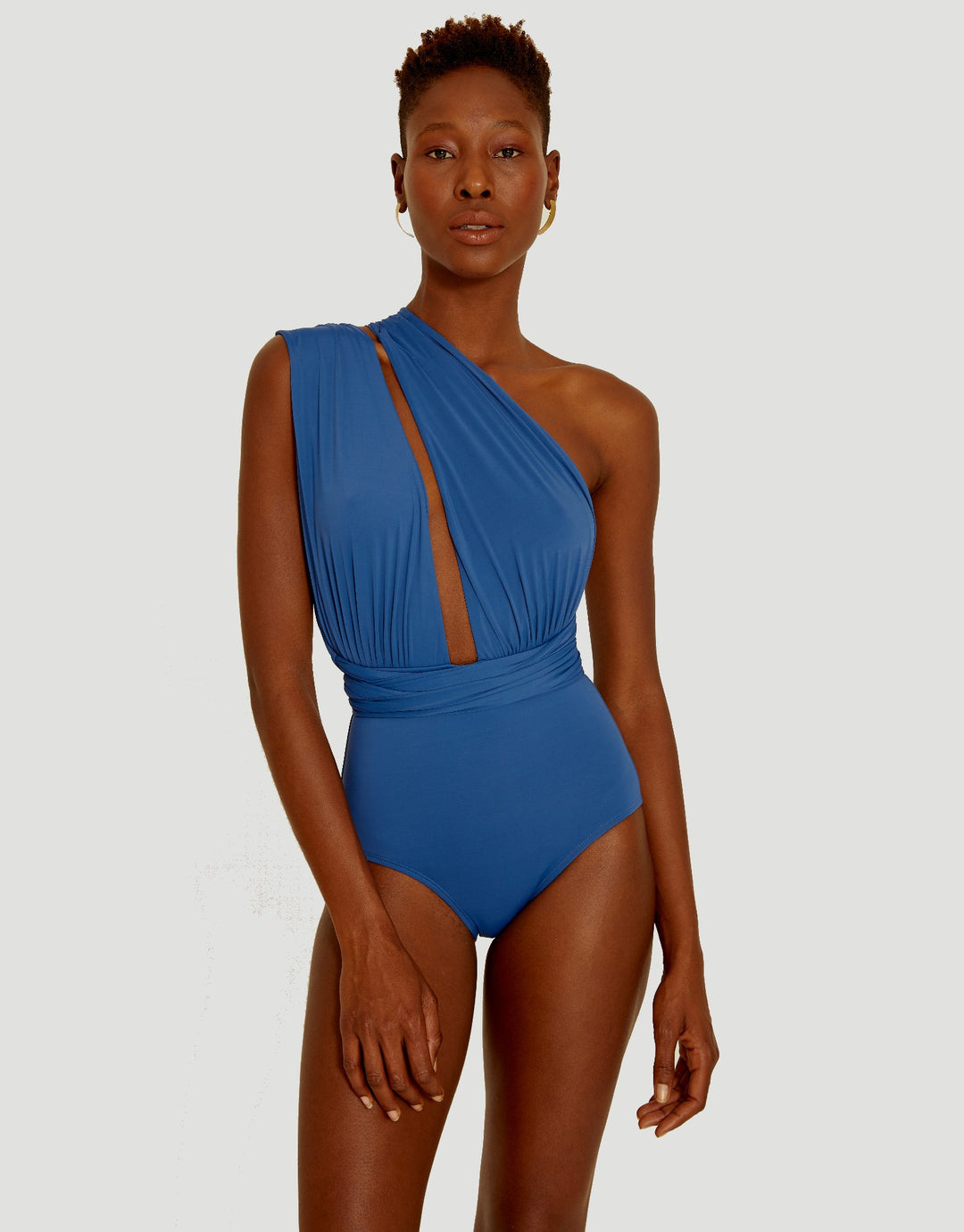 Lenny Niemeyer Chic One Piece Halter Swimsuit Multiway Cobalt Blue