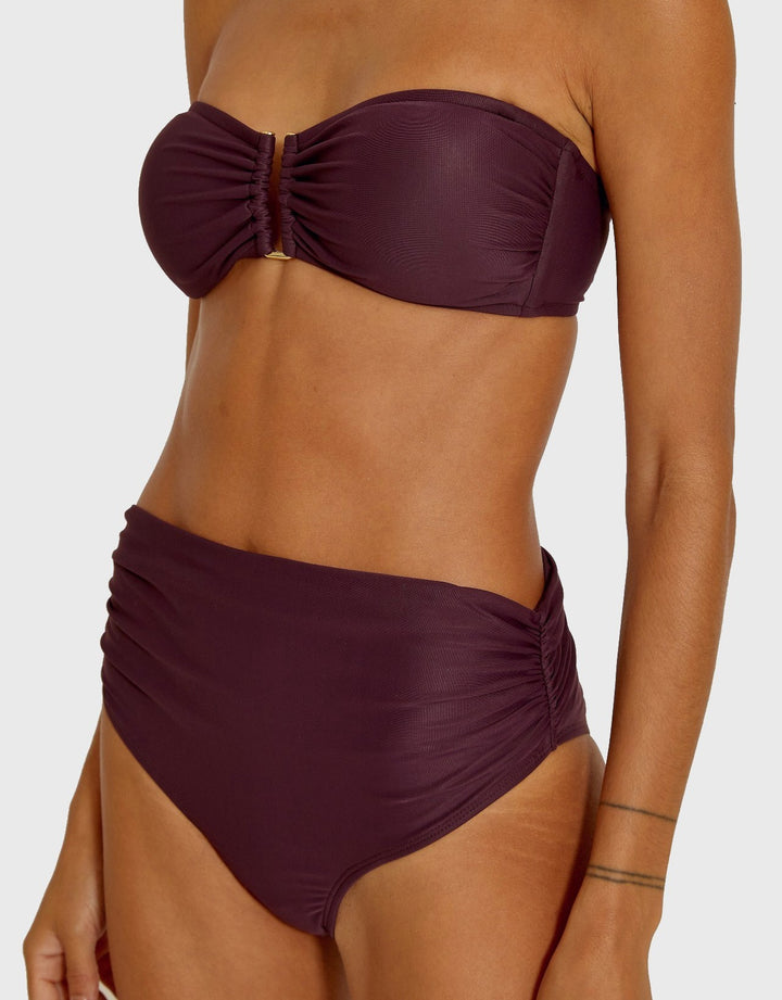 High Waist Bikini Bottom Blueberry, Lenny Cut