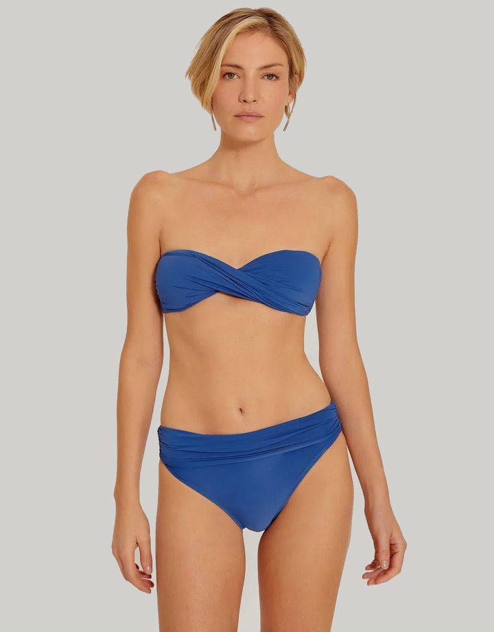 Lenny Niemeyer High Waist Bikini Bottom Cobalt Blue Designer Swimwear