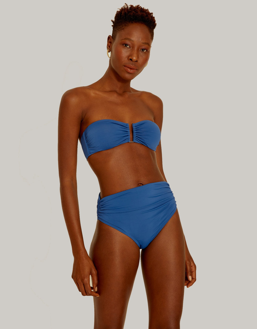 Lenny Niemeyer High Waist Bikini Bottom Cobalt Blue Designer Swimwear