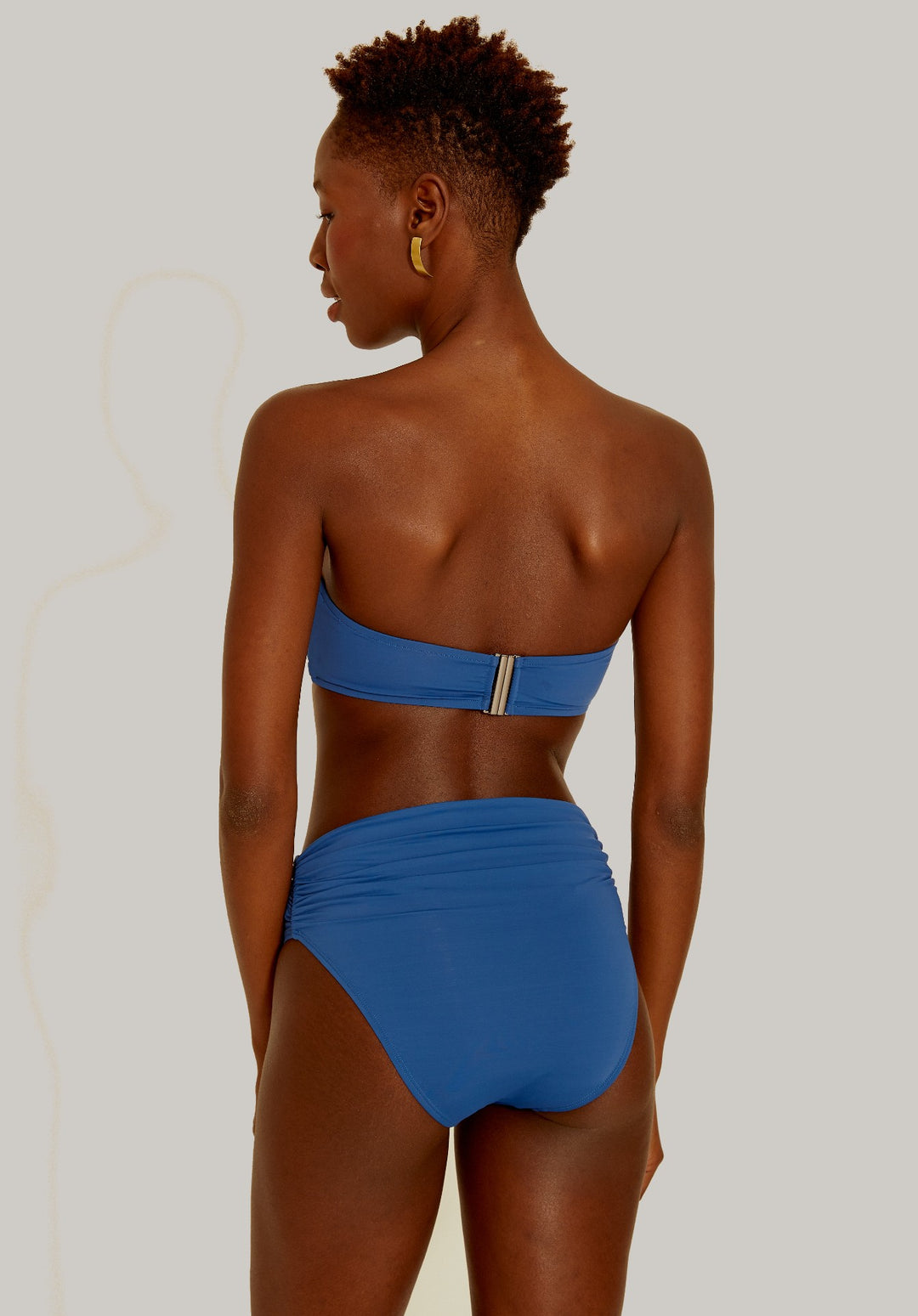 Lenny Niemeyer High Waist Bikini Bottom Cobalt Blue Designer Swimwear
