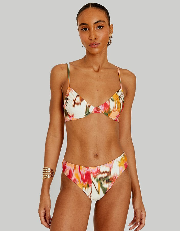 Lenny Niemeyer Herta Ruched Demi Bikini Top Aral