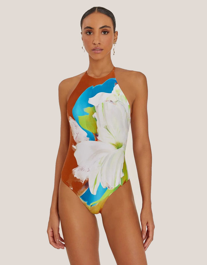 Lenny Niemeyer Straps High Neck One piece Bloom