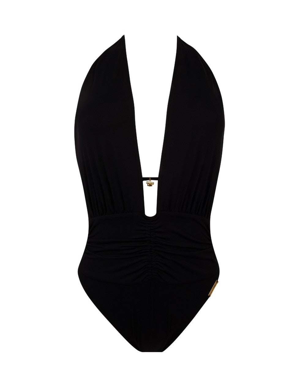 Lise Charmel Seduction Plunge Halter Swimsuit Black