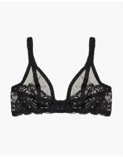 Lena Underwire Bra Black Mesh