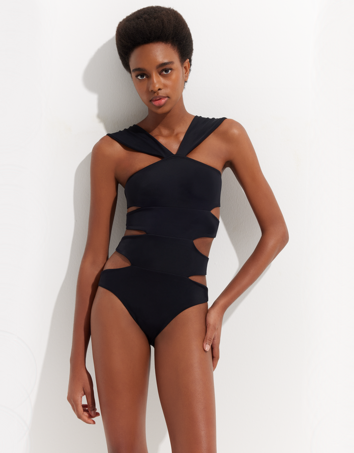 OYE Swimwear Erica One Piece Swimsuit in Black