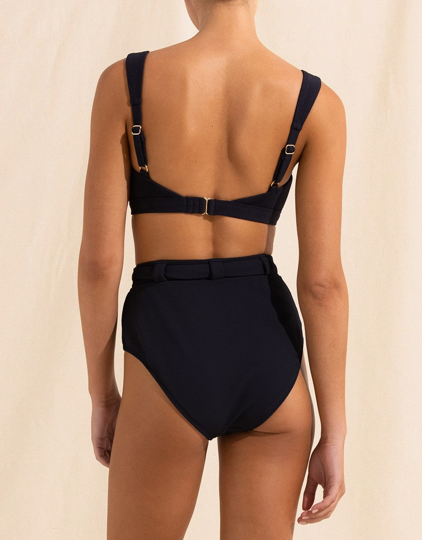 Peony Swimwear Dusk Belted High Waist Bikini Bottom