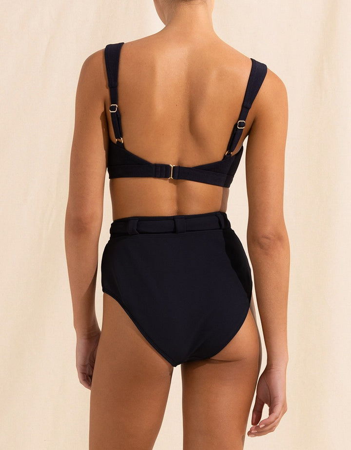 Peony Swimwear Dusk Belted High Waist Bikini Bottom