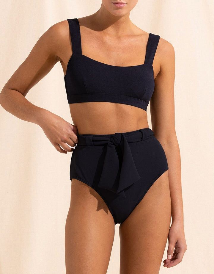 Peony Swimwear Dusk Belted High Waist Bikini Bottom