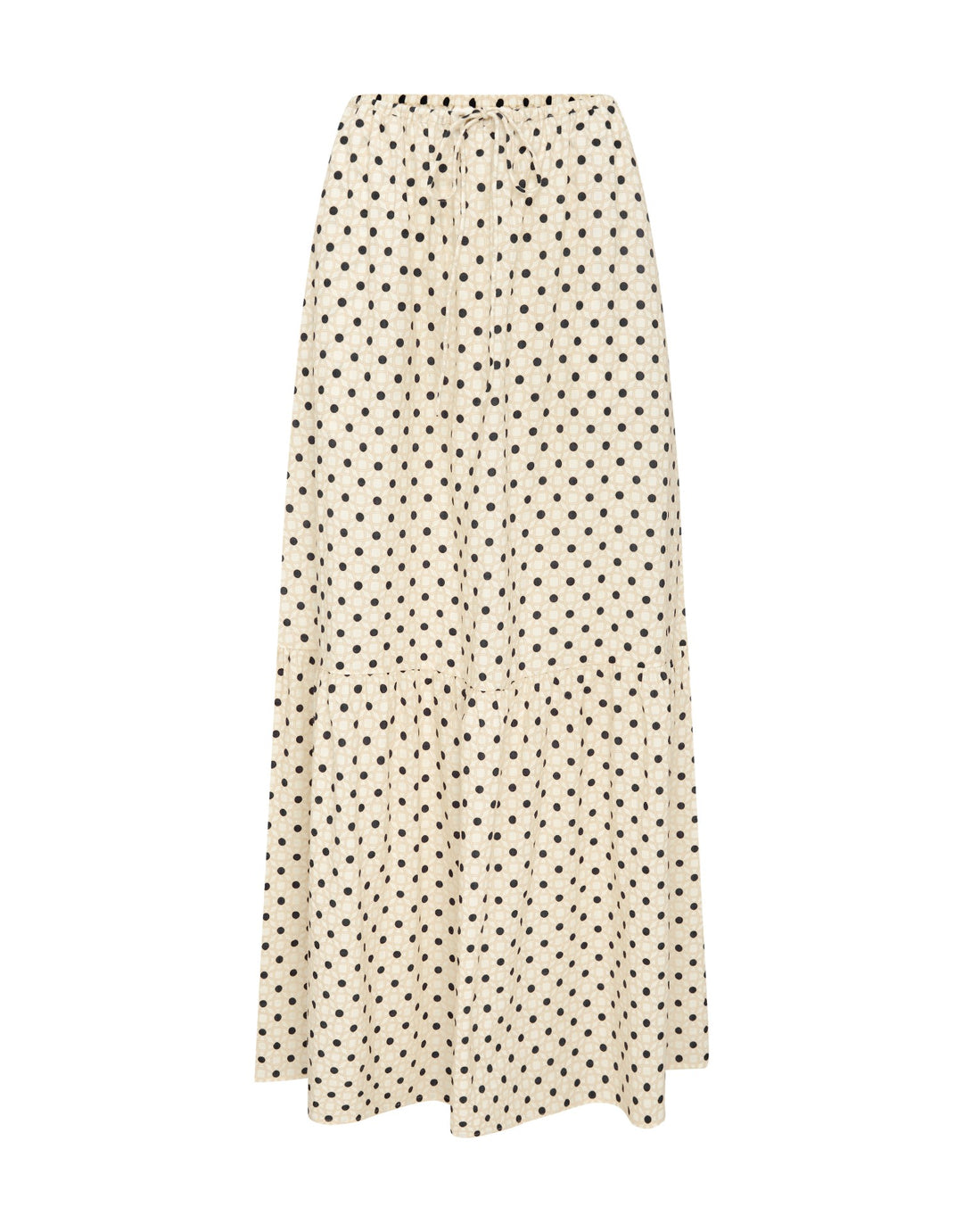 Peony Swimwear Holiday Tiered Skirt in Many Moons White Dot Print