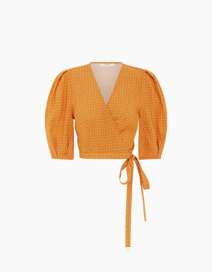 Peony Swimwear Marigold Holiday Wrap Blouse