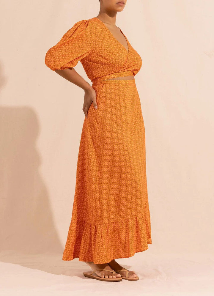 Peony Swimwear Marigold Ruffle Wrap Skirt