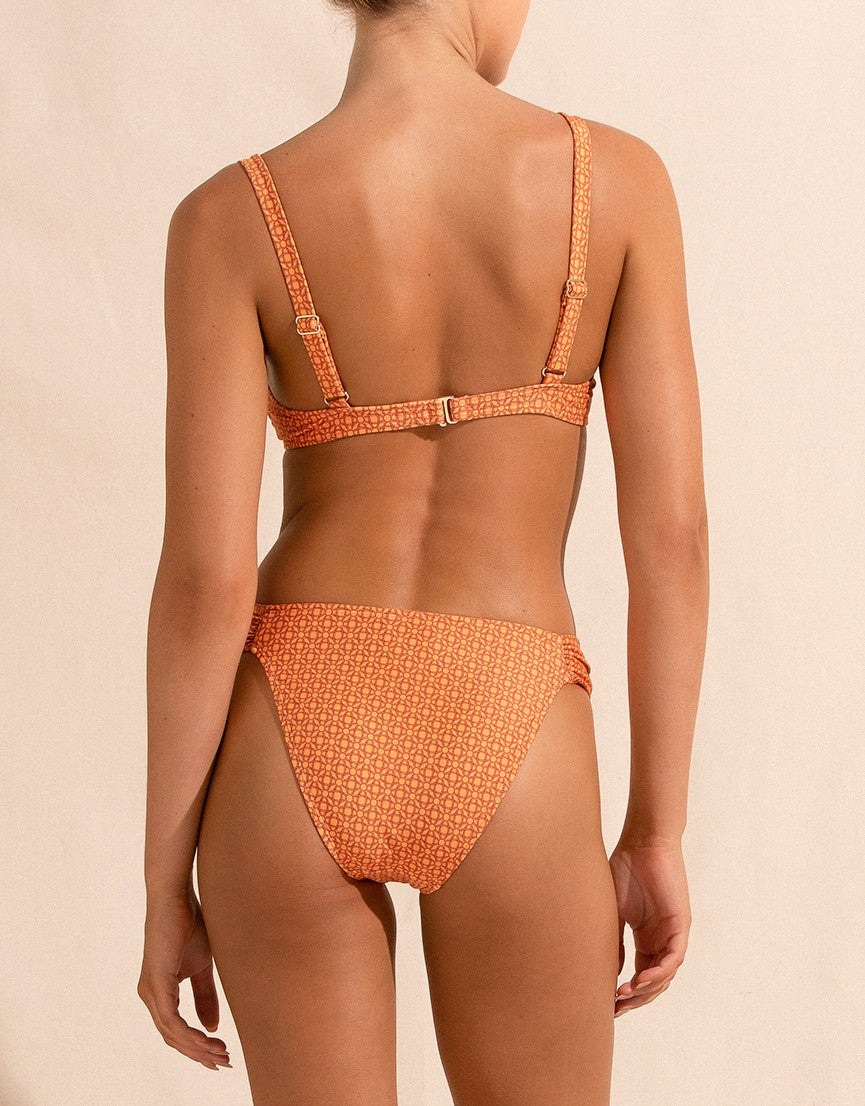 Peony Swimwear Marigold Ruched Holiday Underwire Bikini Top
