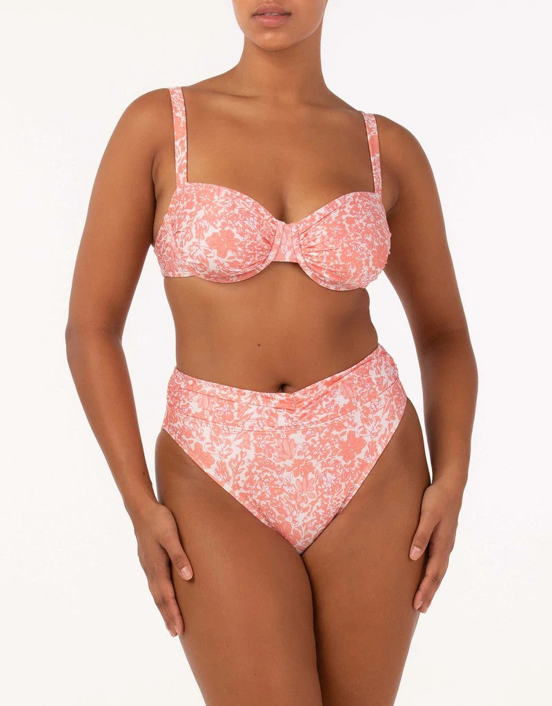 Peony Swimwear Holiday Balconette Underwire Bikini Top Carnation