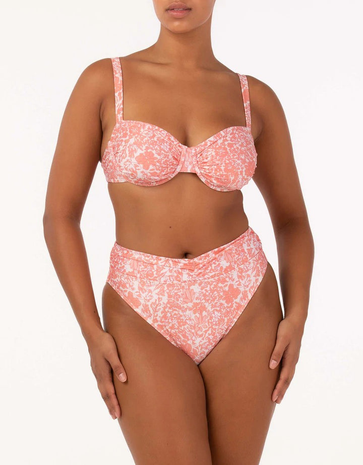 Peony Swimwear Holiday Balconette Underwire Bikini Top Carnation