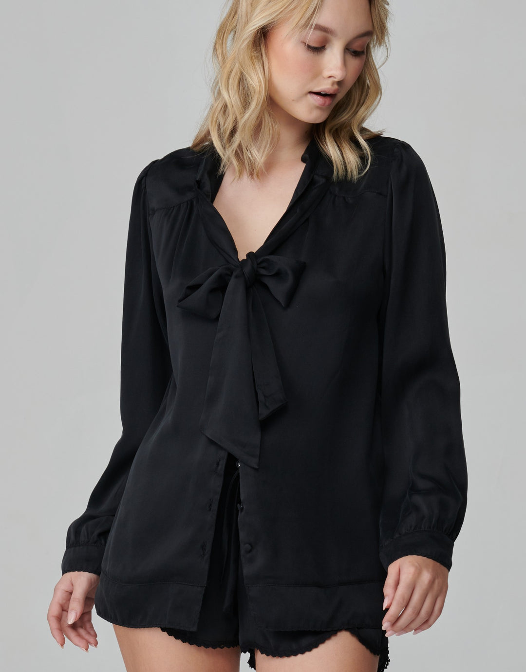 Shell Belle Clara Silk Blouse Black