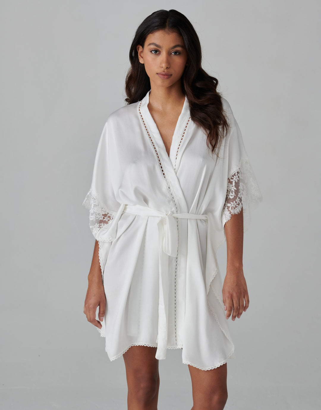 Shell Belle Florence Silk Kimono  Cream