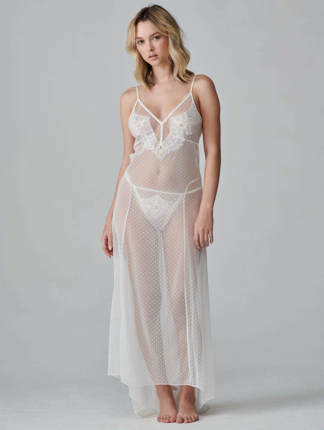 Shell Belle Icone Long Gown  Cream