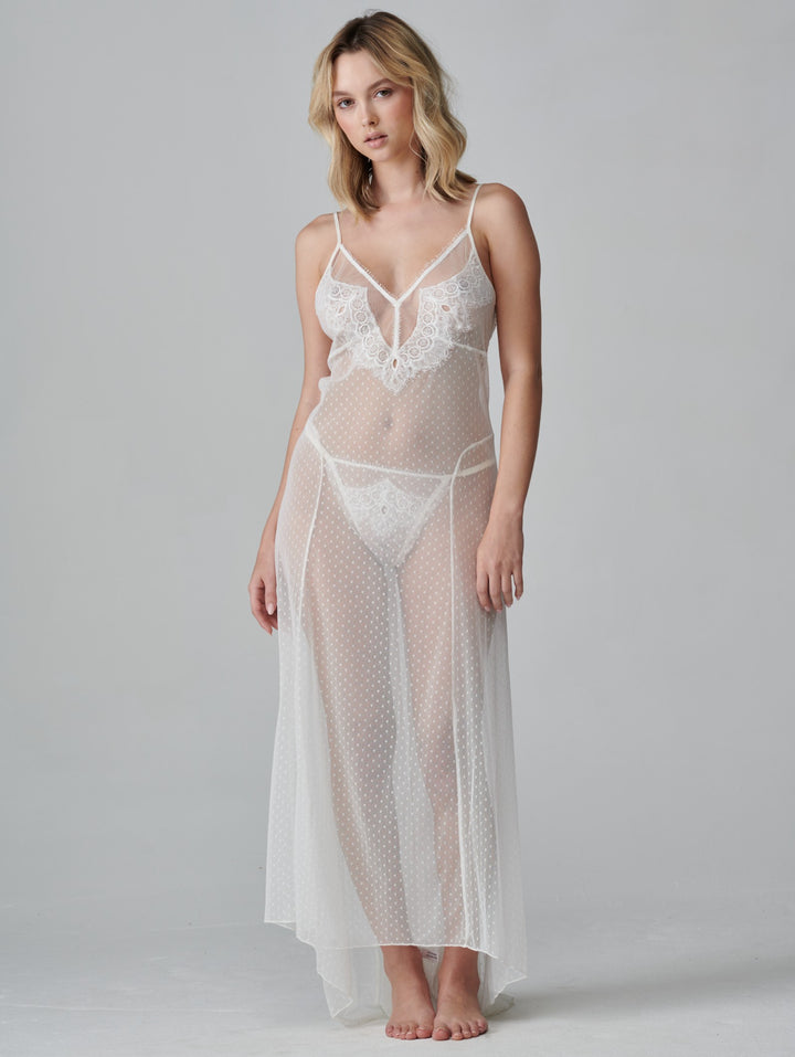 Shell Belle Icone Long Gown  Cream