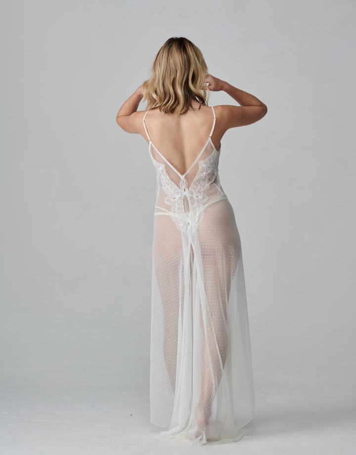 Shell Belle Icone Long Gown  Cream