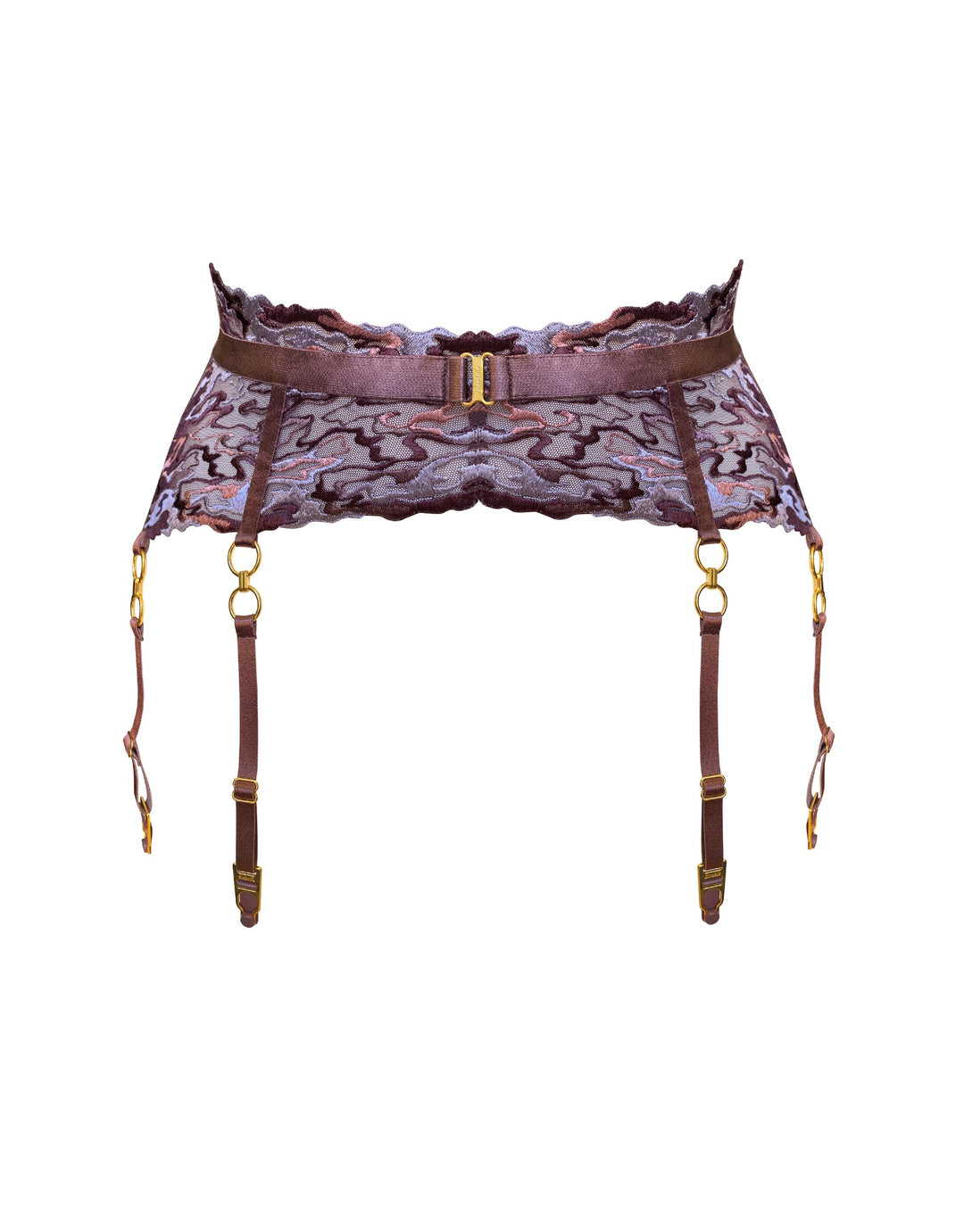Onda Suspender Belt Plum