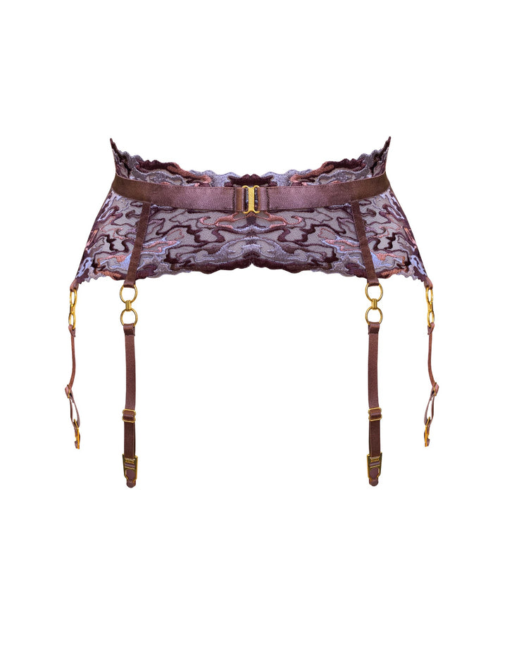 Onda Suspender Belt Plum