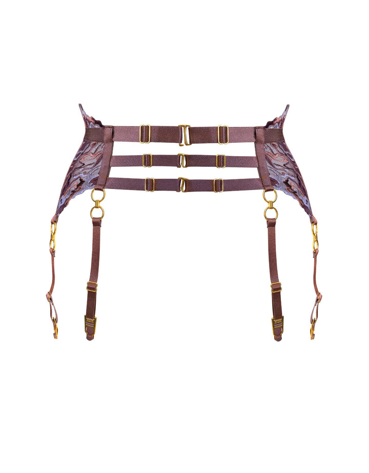 Onda Suspender Belt Plum