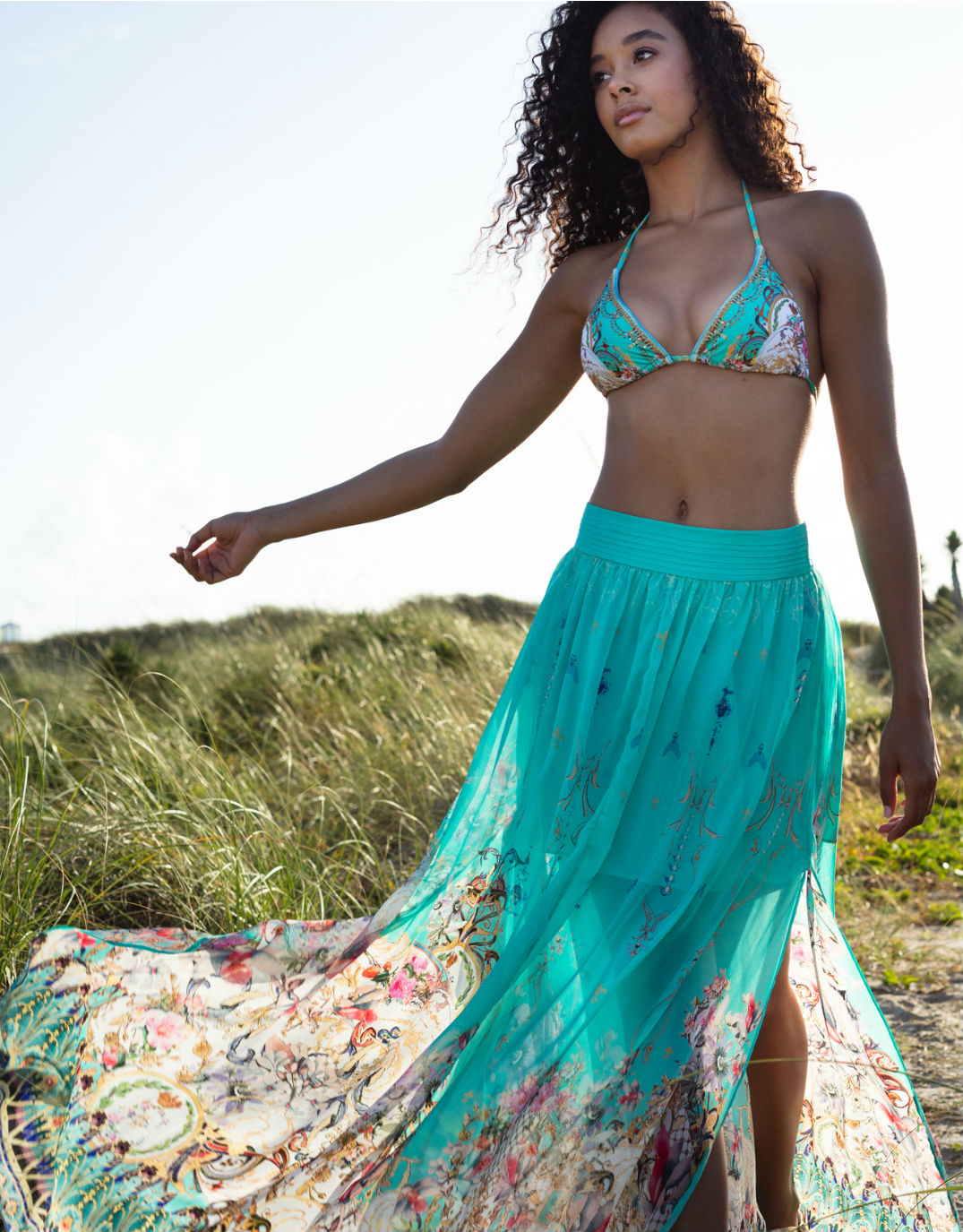 Camilla FLORAISON SKIRT WITH PINTUCK WITH BAND