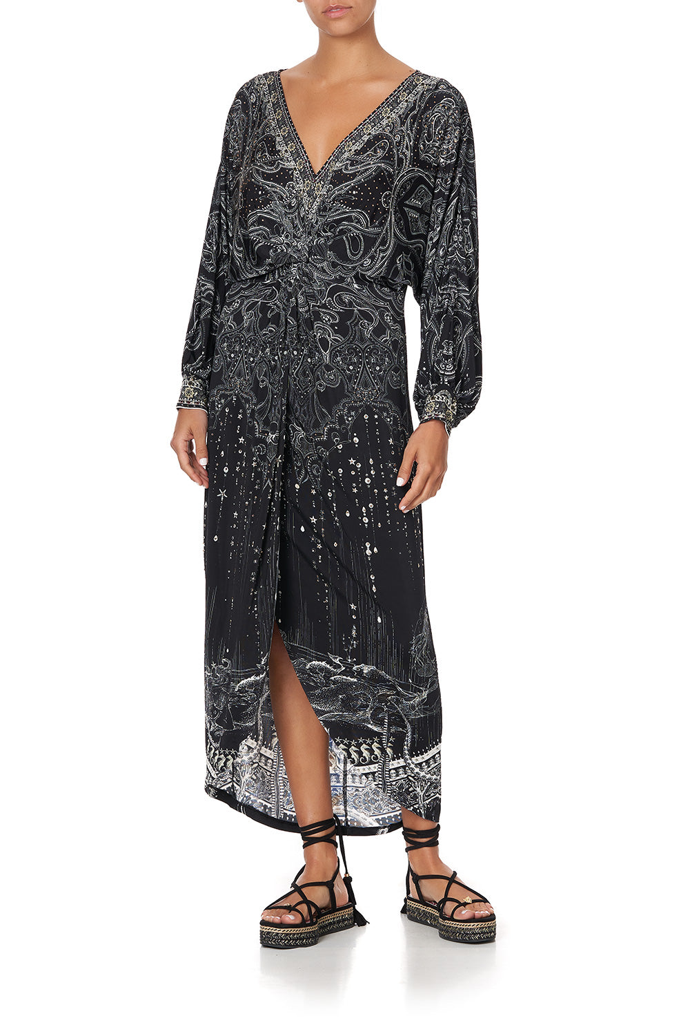 Camilla Midnight Pearl Twist Front Dress