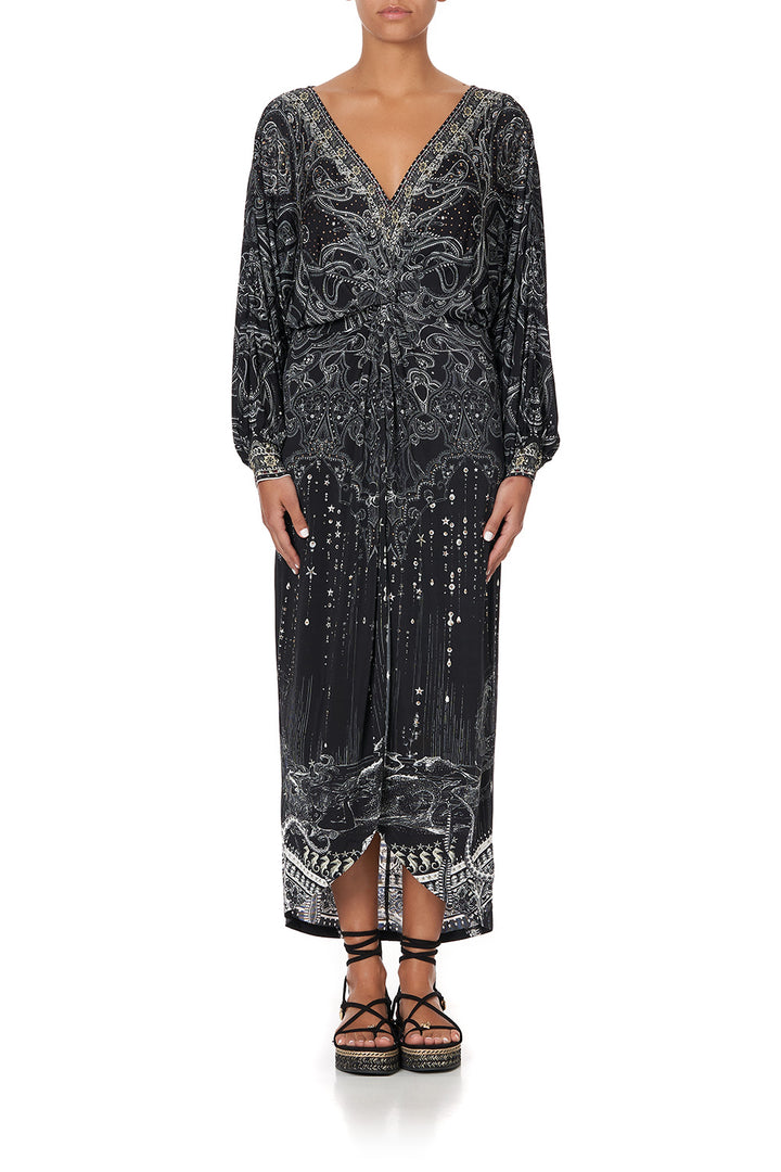 Camilla Midnight Pearl Twist Front Dress