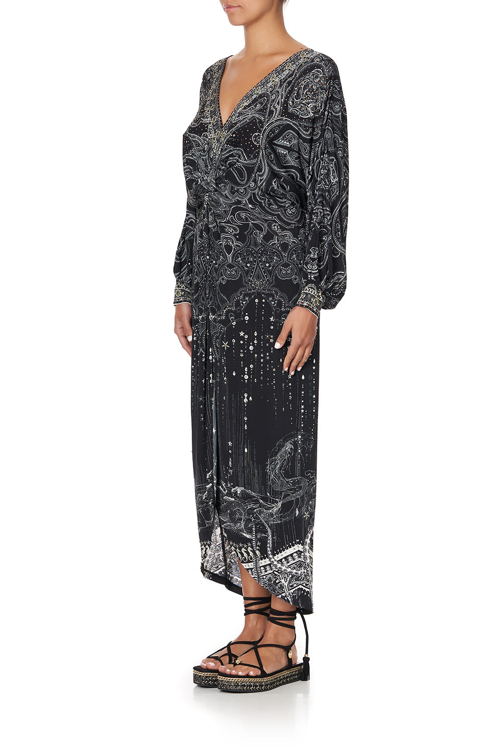 Camilla Midnight Pearl Twist Front Dress