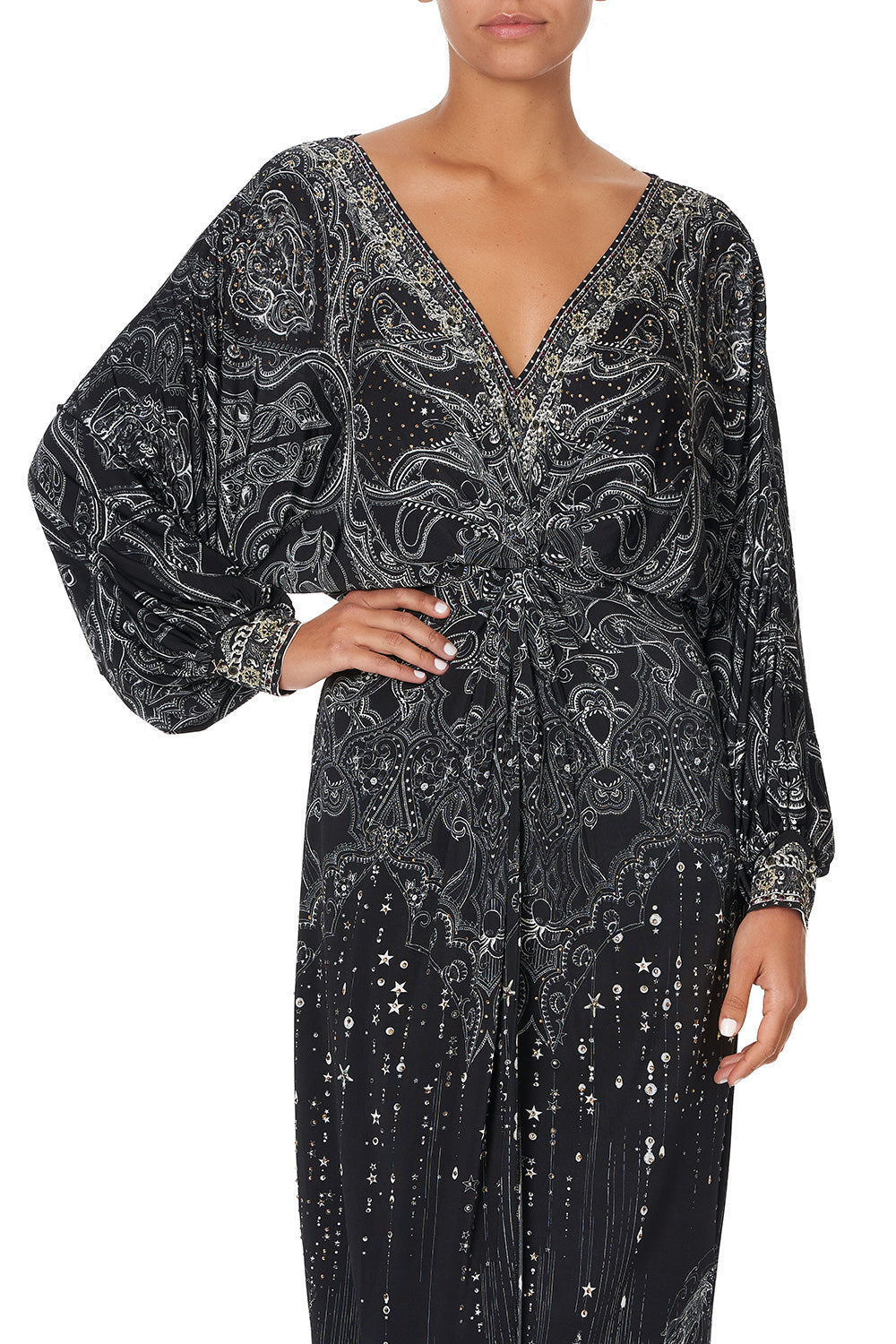 Camilla Midnight Pearl Twist Front Dress