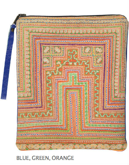 embroidered small clutch bag