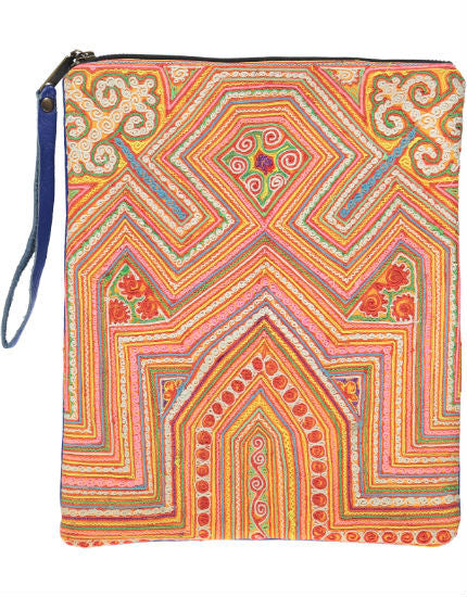 embroidered small clutch bag